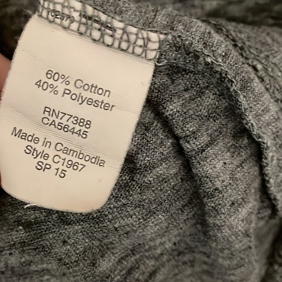 J CREW GRAY STRIPE SLEEVE TEE - Picture 5 of 5